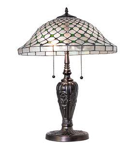 25"H Diamond & Jewel Recurve Table Lamp