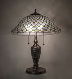 25"H Diamond & Jewel Recurve Table Lamp