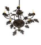 28"W Oak Leaf & Acorn 6 Lt Chandelier
