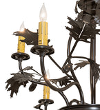 28"W Oak Leaf & Acorn 6 Lt Chandelier