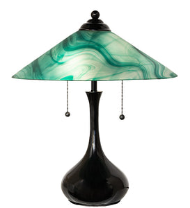 21"H Metro Mente Swirl Glass Table Lamp