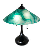 21"H Metro Mente Swirl Glass Table Lamp
