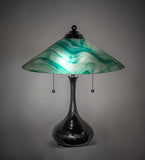 21"H Metro Mente Swirl Glass Table Lamp