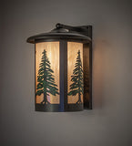 12"W Fulton Tall Pines Outdoor Wall Sconce