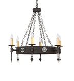 34"W Warwick 6 Lt Chandelier