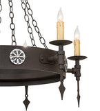 34"W Warwick 6 Lt Chandelier