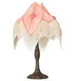 31"H Fabric & Fringe Pink Pontiff Table Lamp