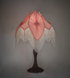 31"H Fabric & Fringe Pink Pontiff Table Lamp