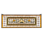 43"W X 14"H Fairytale Transom Stained Glass Window