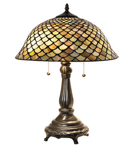 21"H Tiffany Fishscale Table Lamp