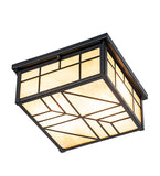 10"Sq Santa Fe Flush Mount