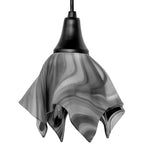 8"W Handkerchief Noir Swirl Mini Pendant