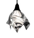 8"W Handkerchief Noir Swirl Mini Pendant
