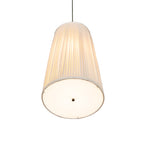 15"W Channell Tapered & Pleated Pendant