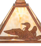 12"Sq Loon Pendant