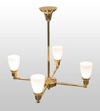 27"W Revival Oyster Bay Goblet 4 Lt Chandelier