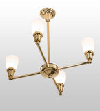 27"W Revival Oyster Bay Goblet 4 Lt Chandelier