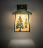 12"W Stillwater Tall Pines Outdoor Wall Sconce