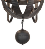 36"W Barrel Stave Madera 8 Lt Chandelier