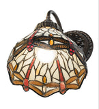 7"W Tiffany Hanginghead Dragonfly Wall Sconce