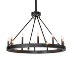 36"W Loxley Horizon Ring 12 Lt Chandelier