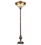 73"H Shell with Jewels Torchiere