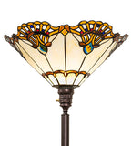 73"H Shell with Jewels Torchiere