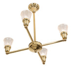 27"W Revival Summer Wheat 4 Lt Chandelier