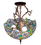 16"W Rosebush Inverted Semi-Flush Mount