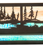 24"W Elk & Black Bear Vanity Light