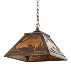 16"Sq Loon Rustic Lodge Pendant