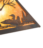 16"Sq Loon Rustic Lodge Pendant