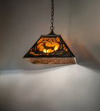 16"Sq Deer at Dawn Pendant