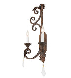 16"W Serratina 2 Lt Wall Sconce