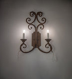 16"W Serratina 2 Lt Wall Sconce