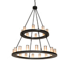 54"W Loxley 24 Lt Two Tier Chandelier