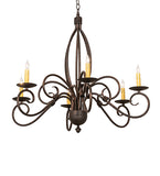 36"W Squire 6 Lt Chandelier