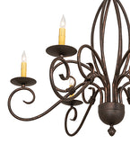 36"W Squire 6 Lt Chandelier