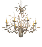 36"W Bordeaux 8 Lt Chandelier