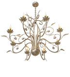 36"W Bordeaux 8 Lt Chandelier