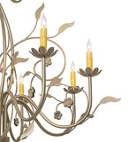 36"W Bordeaux 8 Lt Chandelier