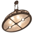 36"L Winter Pine Oblong Inverted Pendant
