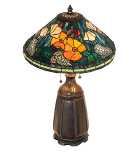 16"W Tiffany California Poppy Table Lamp