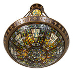 28"W Fleur-de-lis Semi-Flush Mount