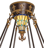 28"W Fleur-de-lis Semi-Flush Mount