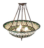 24"W Tiffany Roman Inverted Semi-Flush Mount