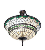 24"W Tiffany Roman Inverted Semi-Flushmount