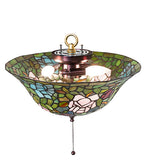 16"W Tiffany Rosebush Flush Mount