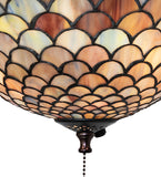 12"W Tiffany Fishscale Fan Light Fixture