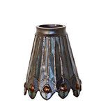 4"W Tiffany Jeweled Peacock Fan Light Shade